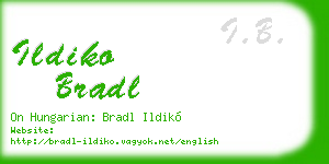 ildiko bradl business card
